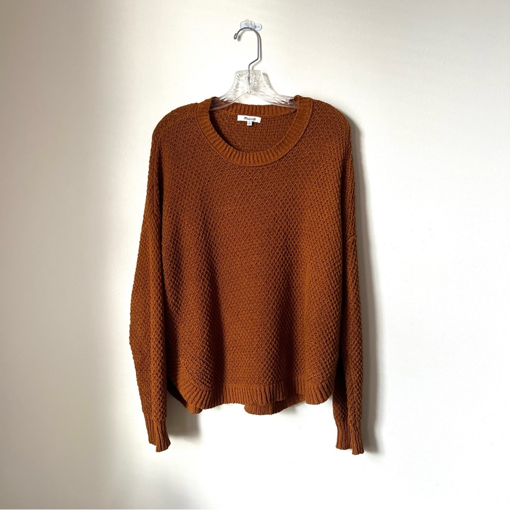 Madewell parkhouse pullover sweater golden pecan Size medium